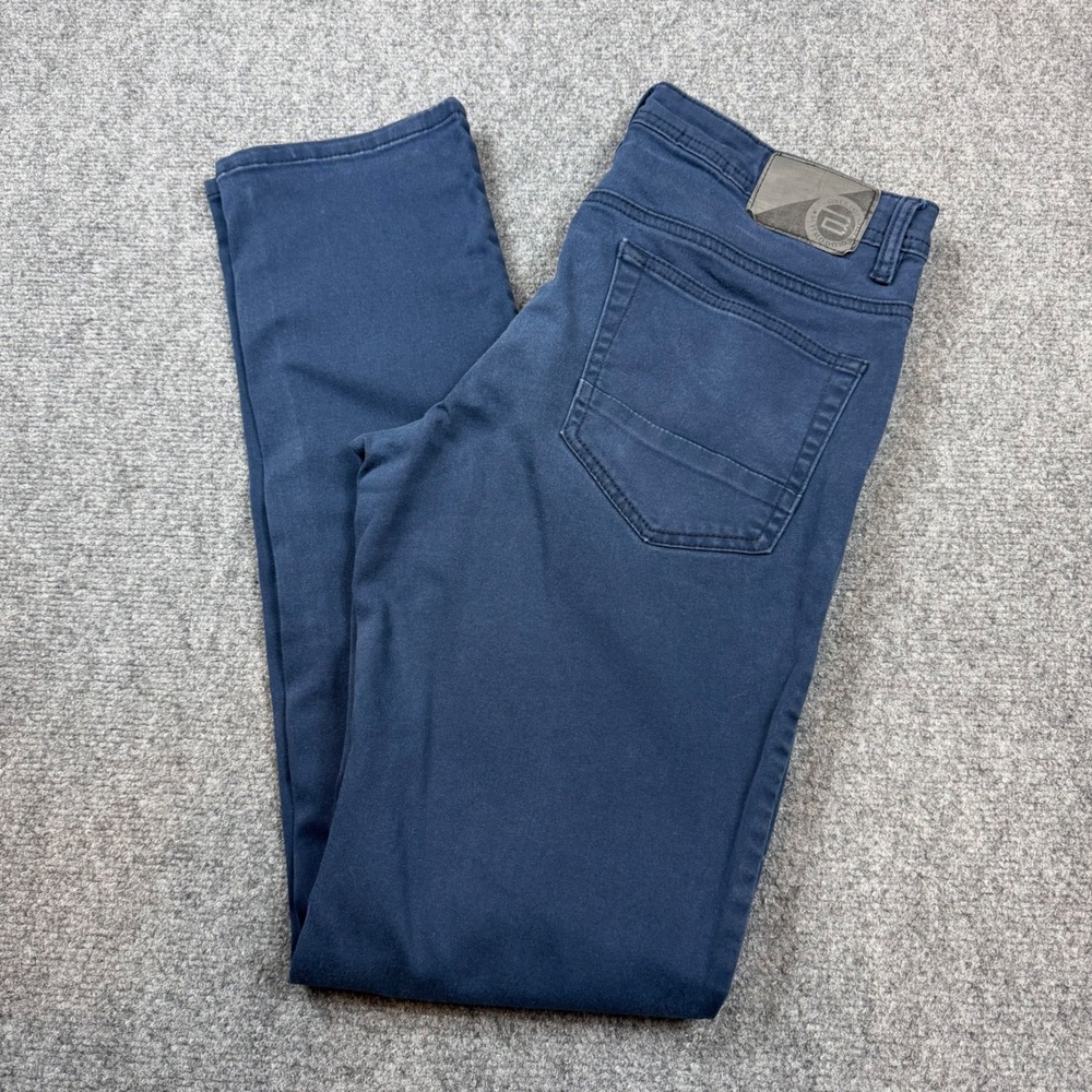Buffalo David Bitton Archer Slim Stretch Pants Mens 32x34 Navy Blue Chino Jeans